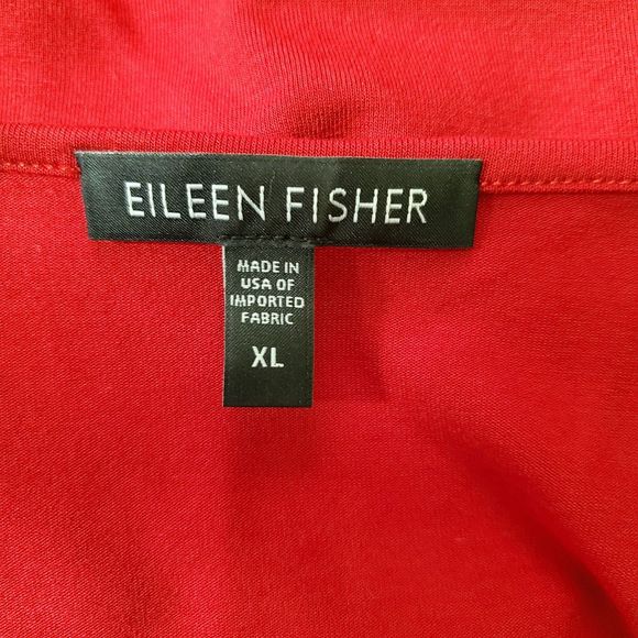 Eileen Fisher Vintage Red Pullover Scoop Neck Top Sz XL - Picture 5 of 6